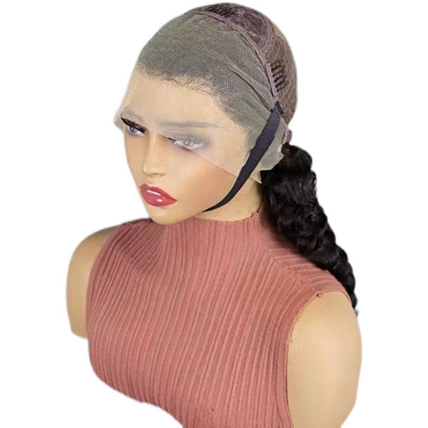 13*4 lace frontal Deep wave 22inch Natural Black wig