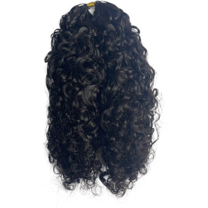 100% human  14 inch  Deep curly Feather crochet hair