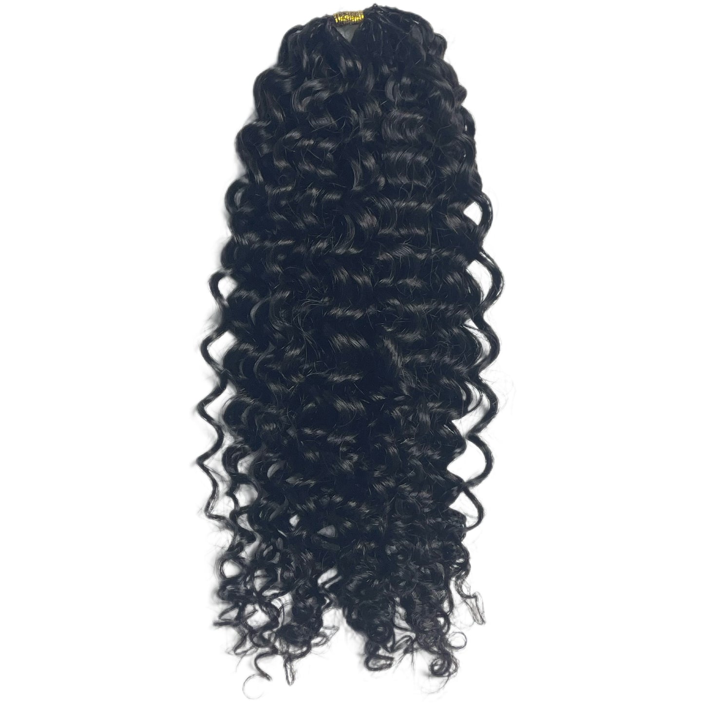 100% human  14 inch  Deep curly Feather crochet hair