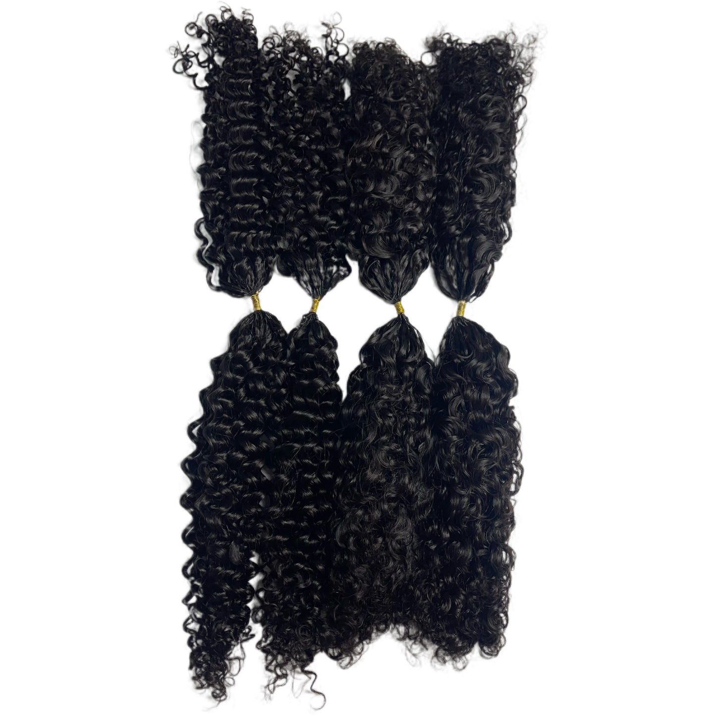 100% human  14 inch  Deep curly Feather crochet hair