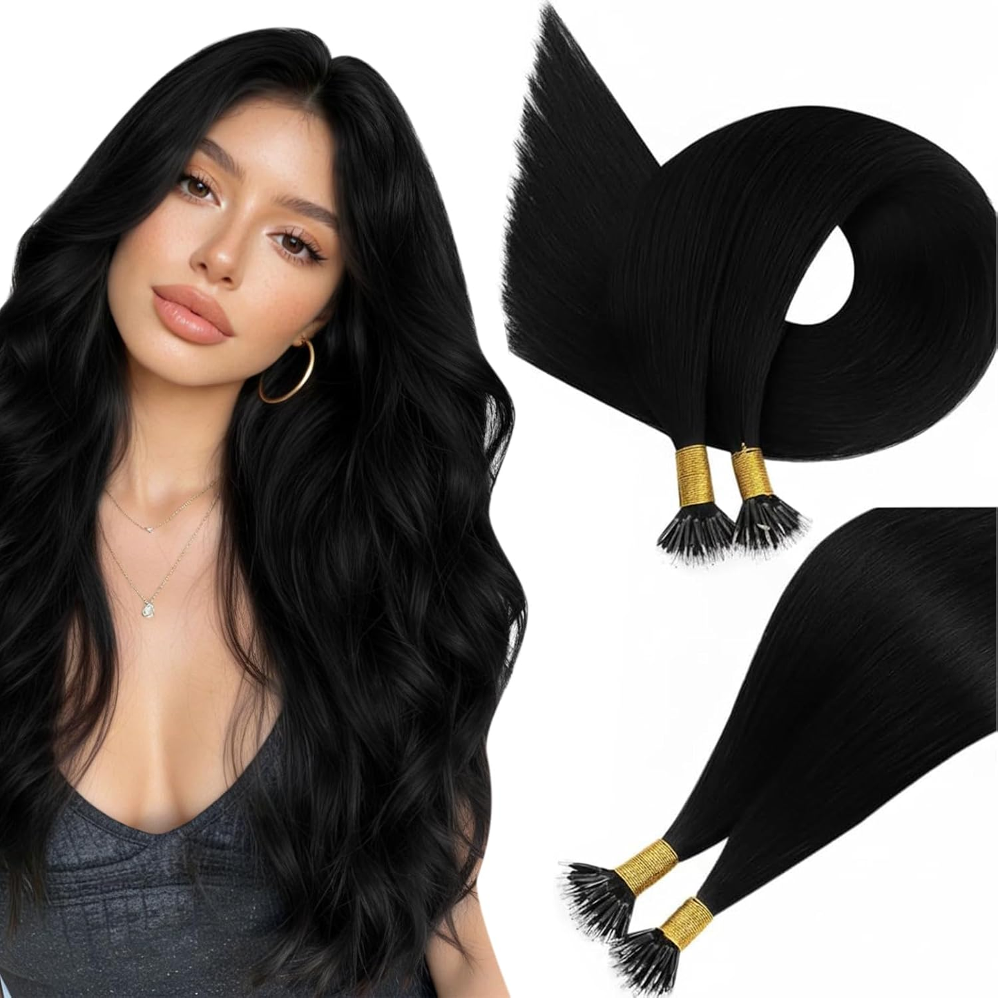 Nano Ring Hair Extensions Easy-to-Use Adds Hair Volume