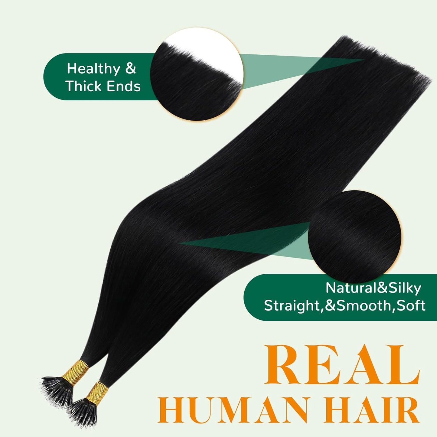 Nano Ring Hair Extensions Easy-to-Use Adds Hair Volume