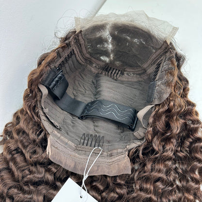 Lace Closure wigs curly 100% Human Hair SDD T1b/4#