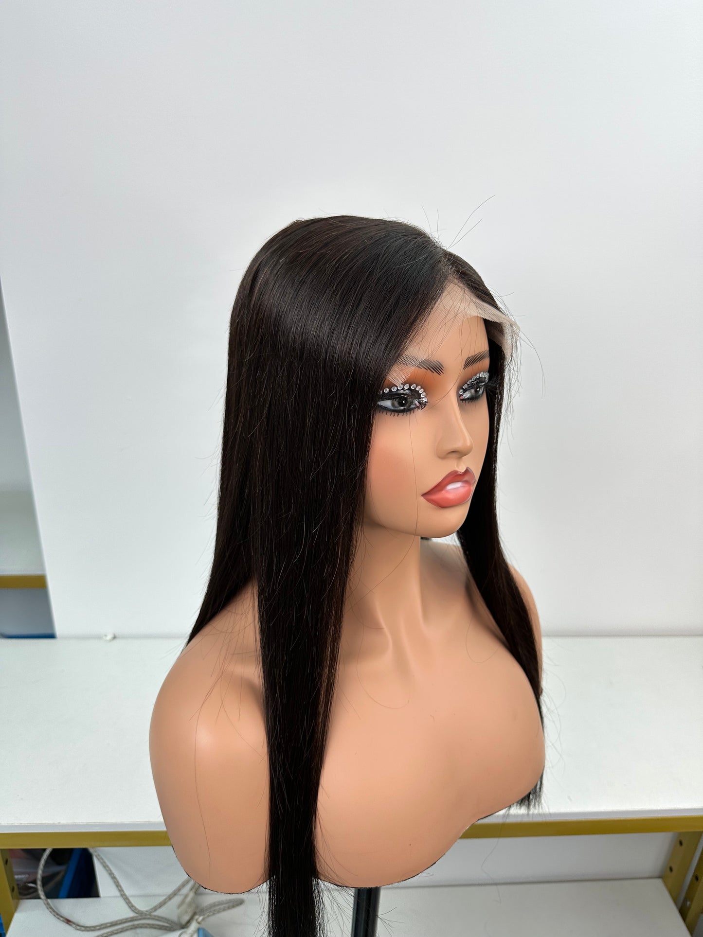 5*5 Raw Hair Lace Closure Wigs Natural Color Indian Human Hair