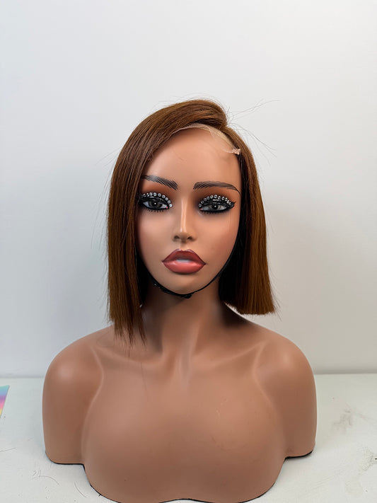 5*5 lace closure Brown 8inch Bob wig