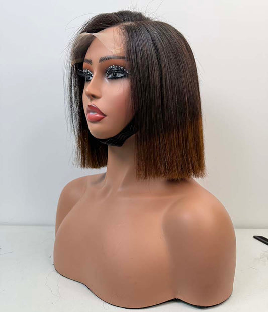 Short Bob Wigs Brazilian Human Hair 8 Inch 5*5 Lace Closure