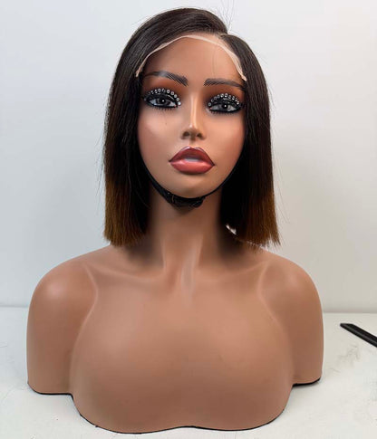Short Bob Wigs Brazilian Human Hair 8 Inch 5*5 Lace Closure