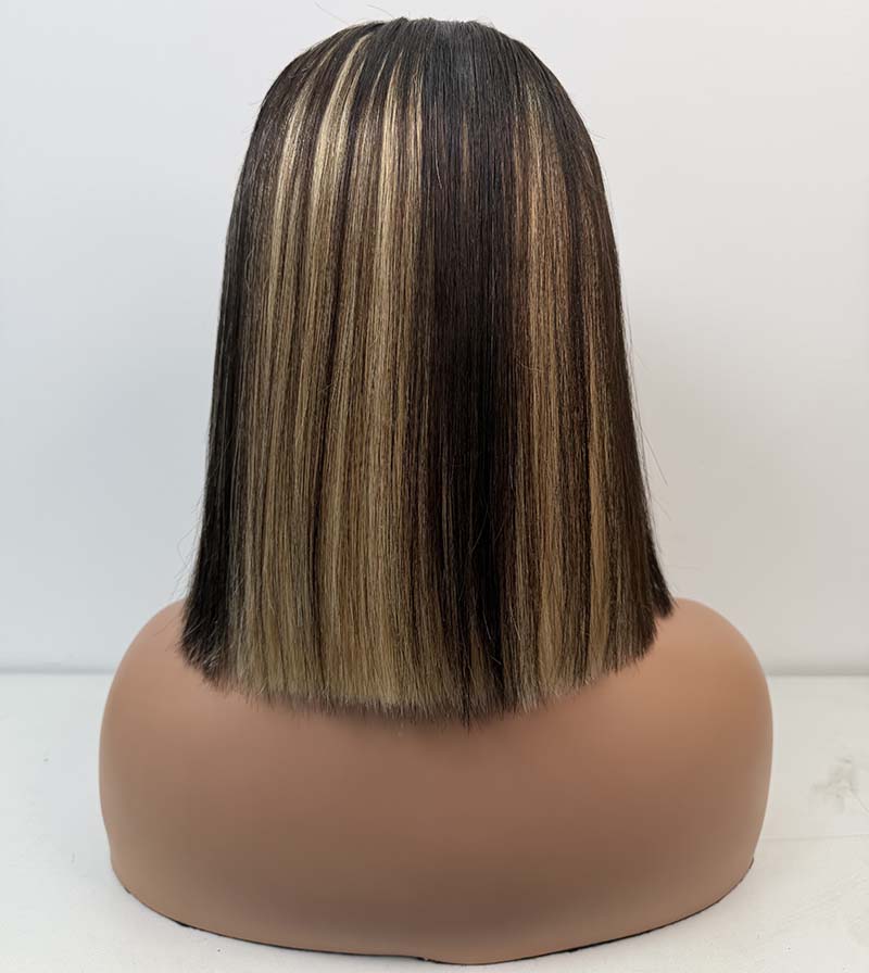 10Inch-12Inch 5*5 Lace Closure Wigs Piano Color Human Hair Wigs
