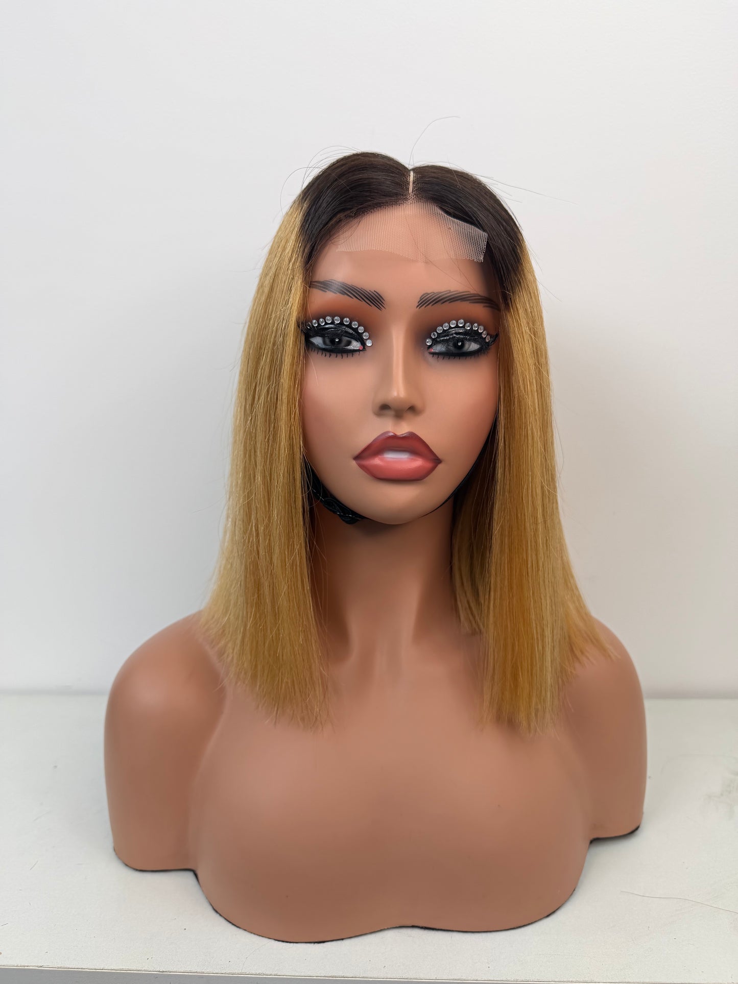 2*6 Lace Closure Short Bob Wigs 100% Human Hair #T1B/27