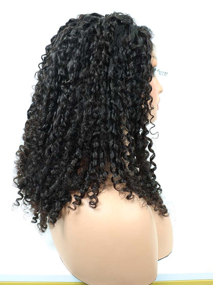 5*5 Pixie Curly Human Hair Wigs 18Inches Wholesale Price