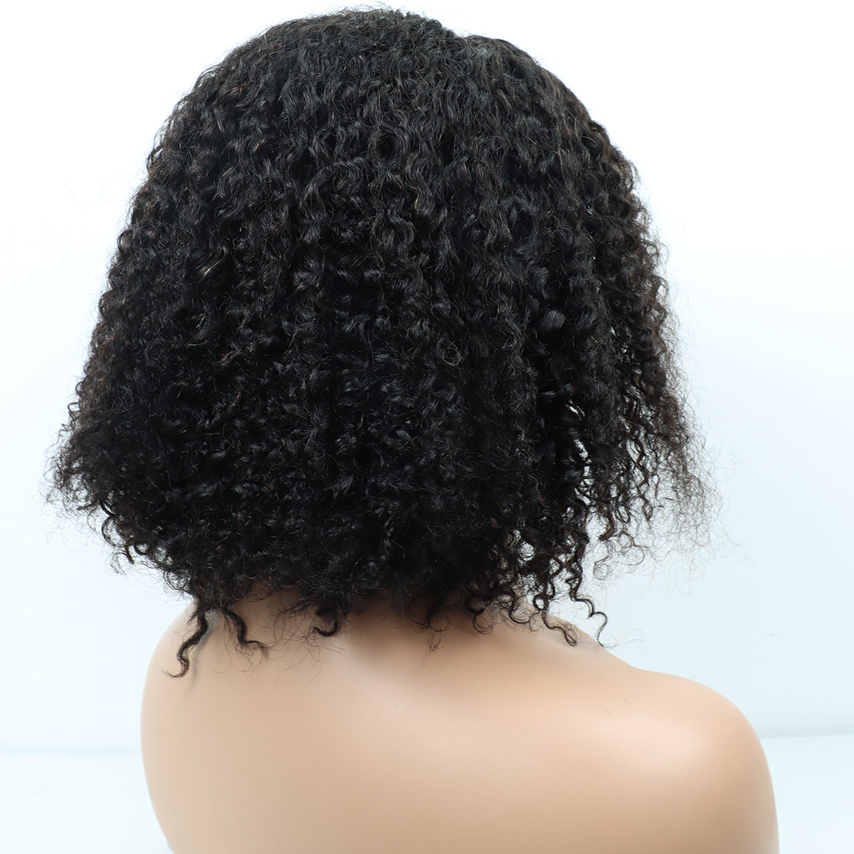 4*4 lace closure  14inch kinky curly glueless wig