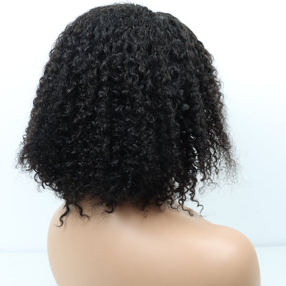 4*4 lace closure  14inch kinky curly glueless wig