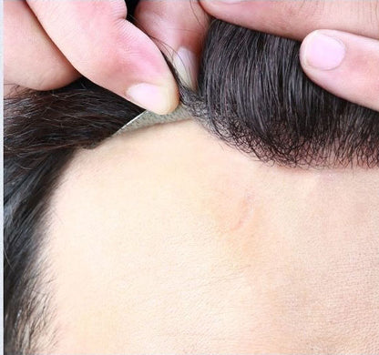 8x10 Inch 100% Human Hair Q6 Style Men's Toupee