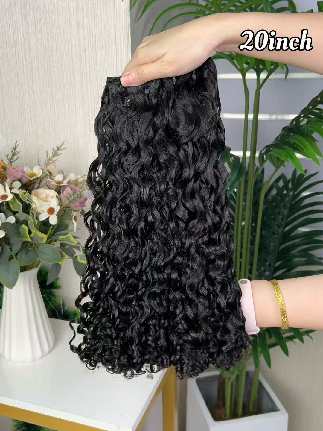 SDD Romantic Curly Hair Bundles 10Inches to 24Inches Indian Human Hair