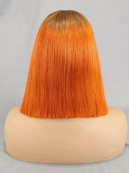 2×6Lace  #4T350  Human Hair Bob Wig