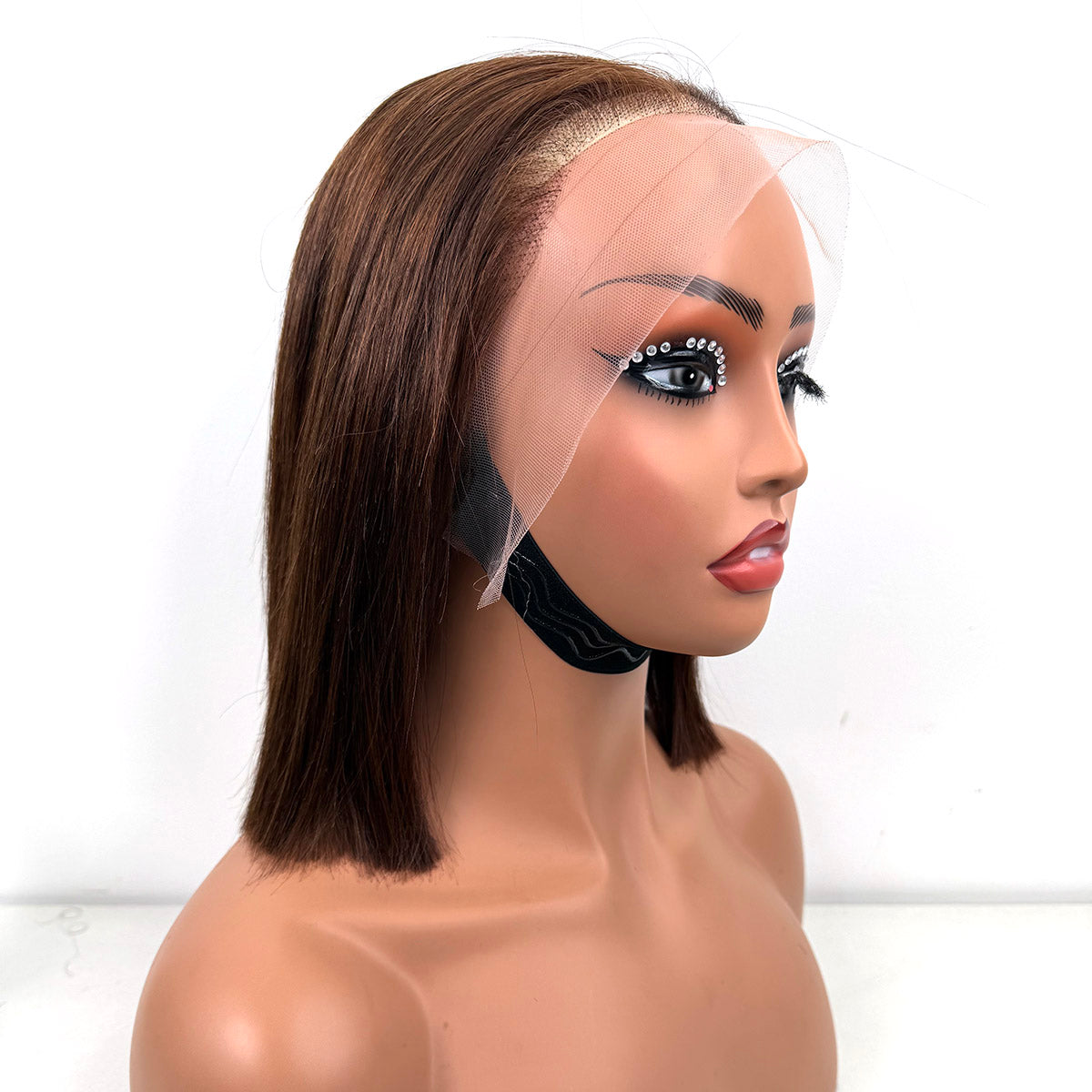 13*4 Bob Wig Transparent Lace #4 Brazilian Human Hair 10Inches