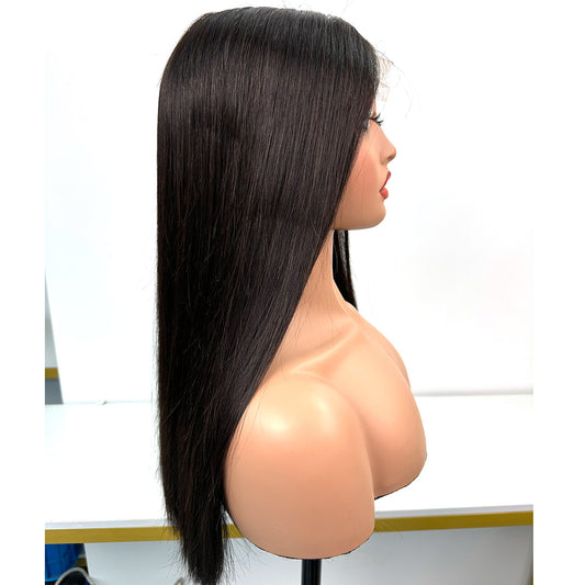 5*5 Raw Hair Lace Closure Wigs Natural Color Indian Human Hair
