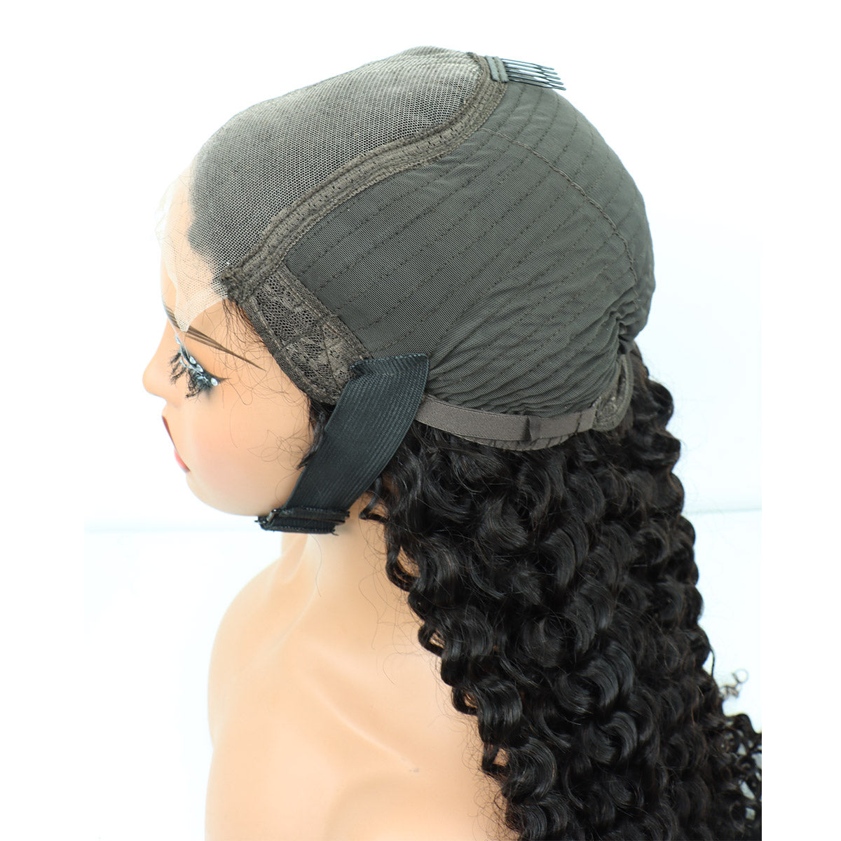 5*5 Lace Closure Wig 32Inches Curly Natural Color Human Hair Wig