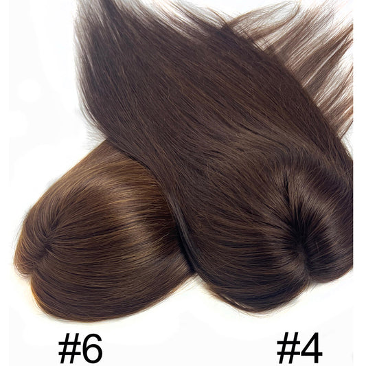 5*5 Mono Base Hair Topper Brown Color 100% Human Hair