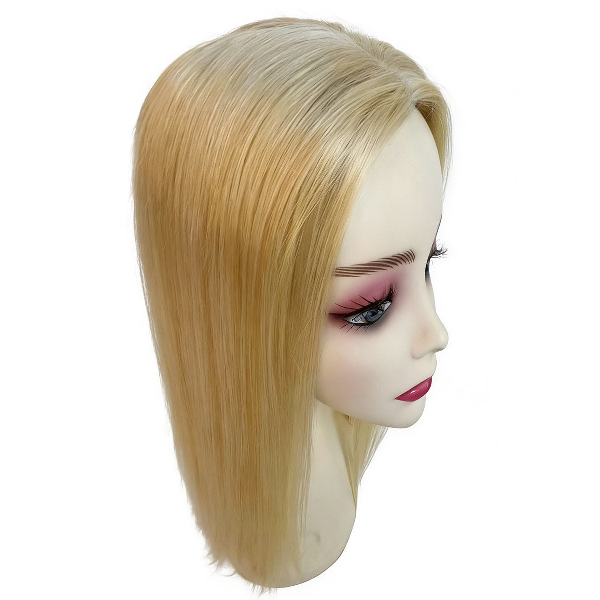 High density silk base 3"x5",4"x5", 5"x6",6"x7" hair toppers in blonde #613 color for thin hair