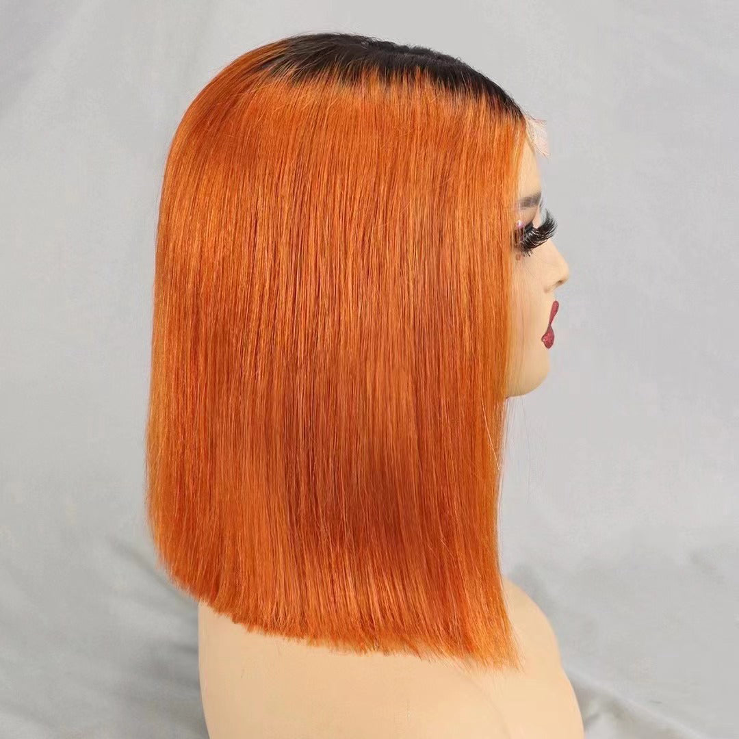 2×6 Lace #1BT350  Human Hair Bob Wig