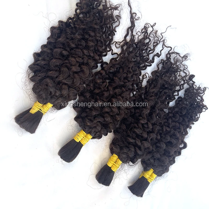 Short Curly Hair Bulk Wholesale Price Natural Color Brazilian Human Hair