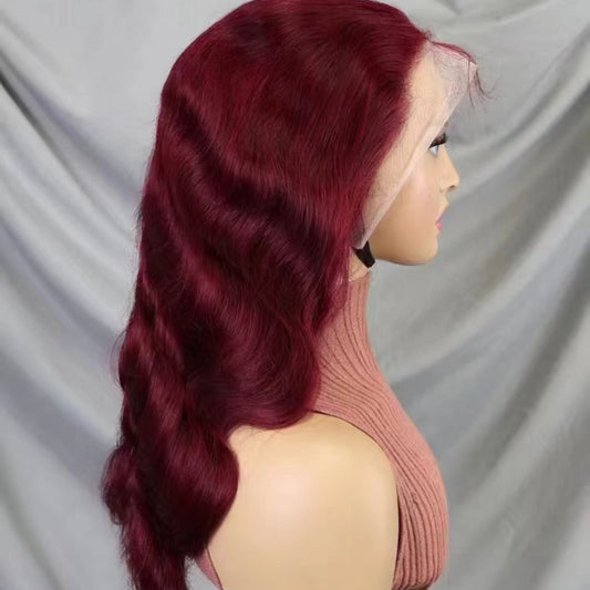 13*4 BW lace frontal wig #99J Brazilian human hair