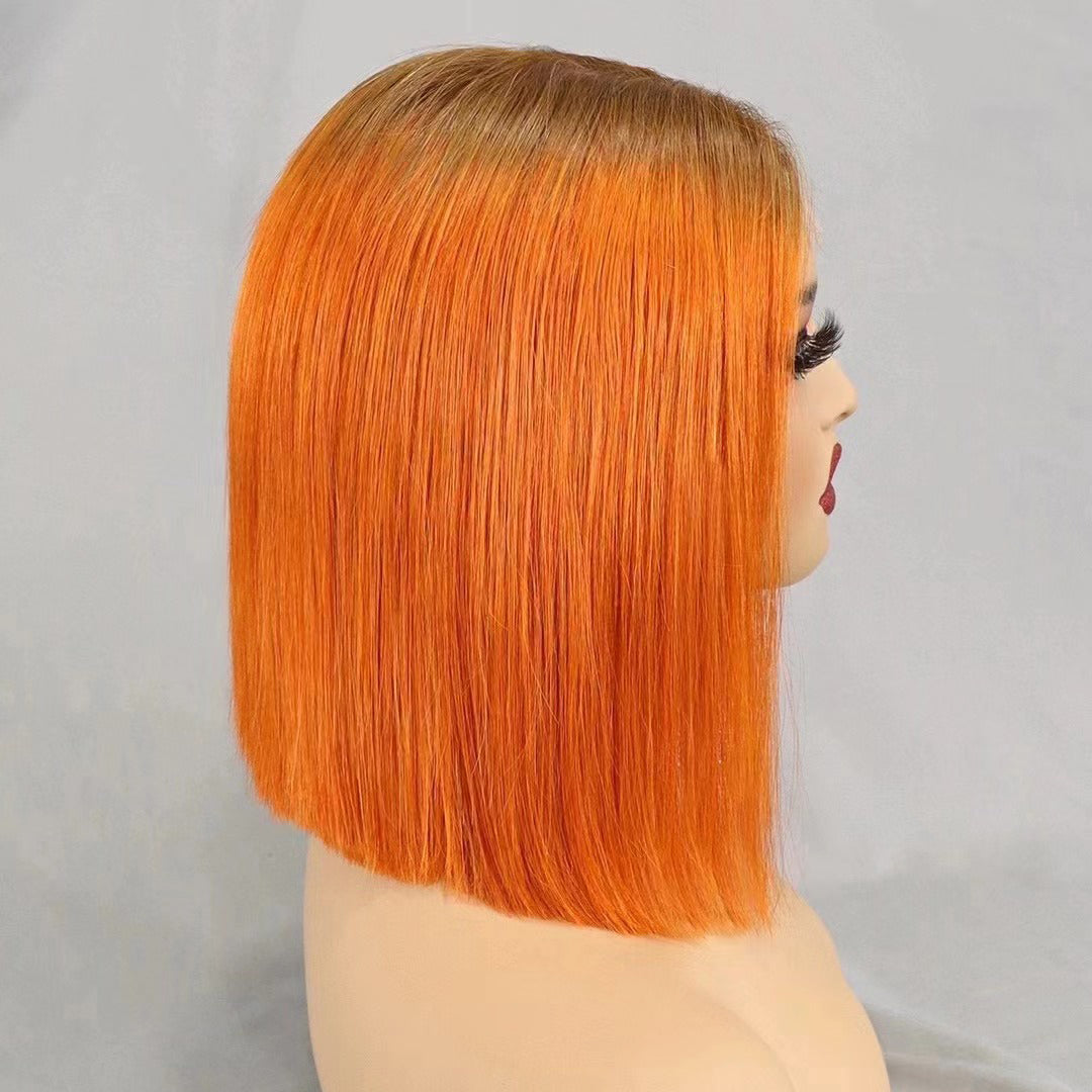 2×6Lace  #4T350  Human Hair Bob Wig