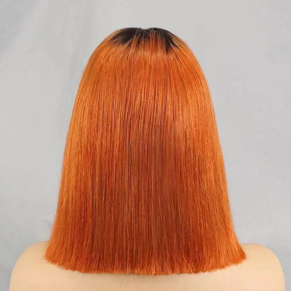 2×6 Lace #1BT350  Human Hair Bob Wig
