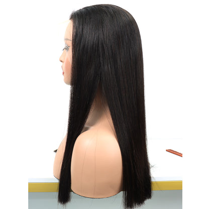 SDD 18Inches Straight Human Hair Wigs 13*4 Lace Frontal Natural Hairline