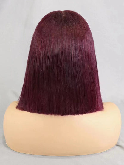 2x6 lace closure   #99J  human hair Bob wig