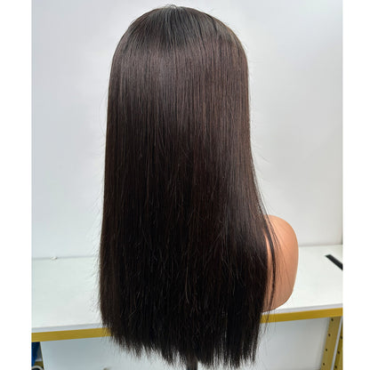 5*5 Raw Hair Lace Closure Wigs Natural Color Indian Human Hair
