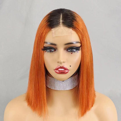 2×6 Lace #1BT350  Human Hair Bob Wig