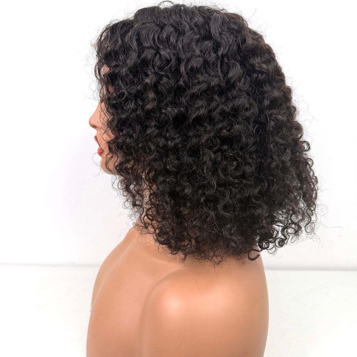 2*6 Curly Bob Wig 12Inches Natural Color 100% Human Hair