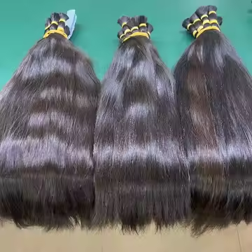 Natural Color Hair Bulk 100% Human Hair No Weft