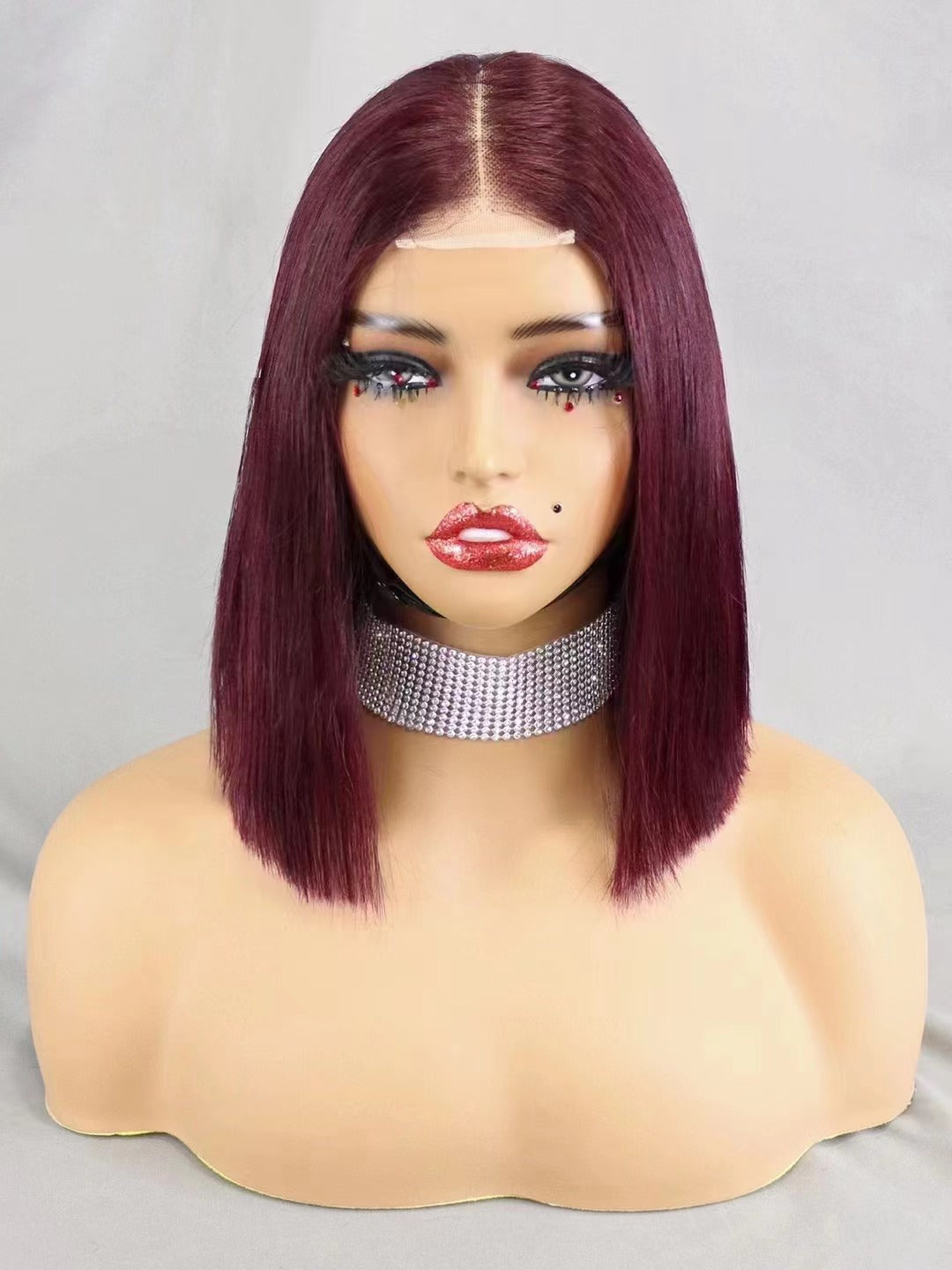 2x6 lace closure   #99J  human hair Bob wig
