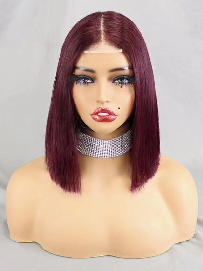 2x6 lace closure   #99J  human hair Bob wig