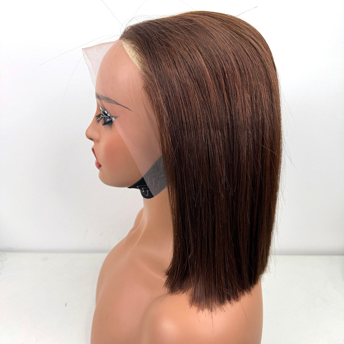 13*4 Bob Wig Transparent Lace #4 Brazilian Human Hair 10Inches