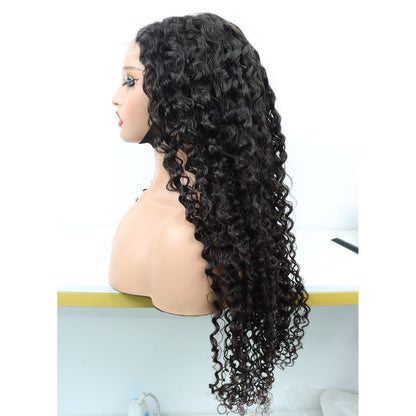 5*5 Lace Closure Wig 32Inches Curly Natural Color Human Hair Wig