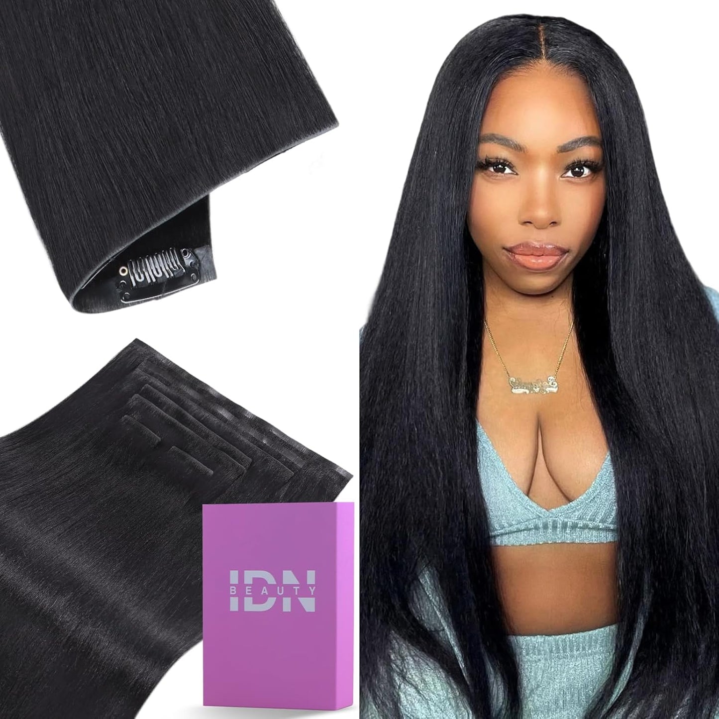 Ultra Thin Injection PU Seamless Clip In hair 100g