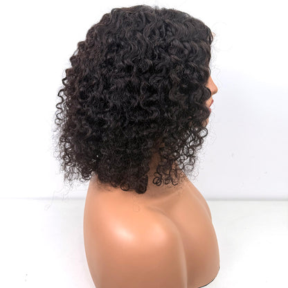 2*6 Curly Bob Wig 12Inches Natural Color 100% Human Hair