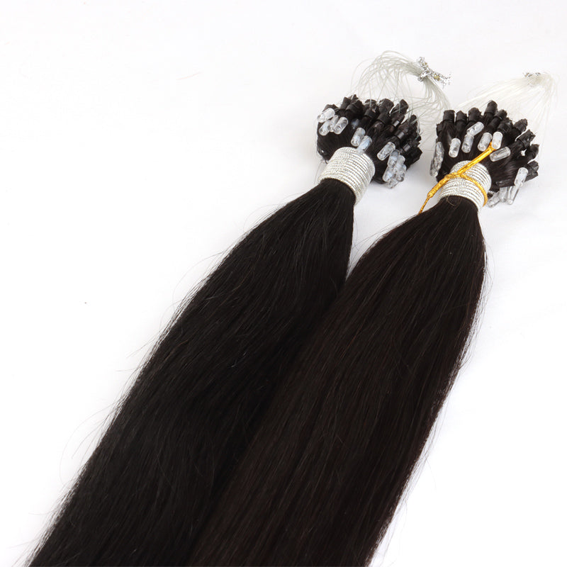 100% Remy Human Hair Micro Ring Hair Extensions 10-28 Inch 100g Per Piece