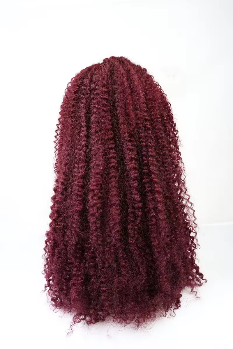 13x4 Lace Front kinky curly 99j Barzlian human hair Wig