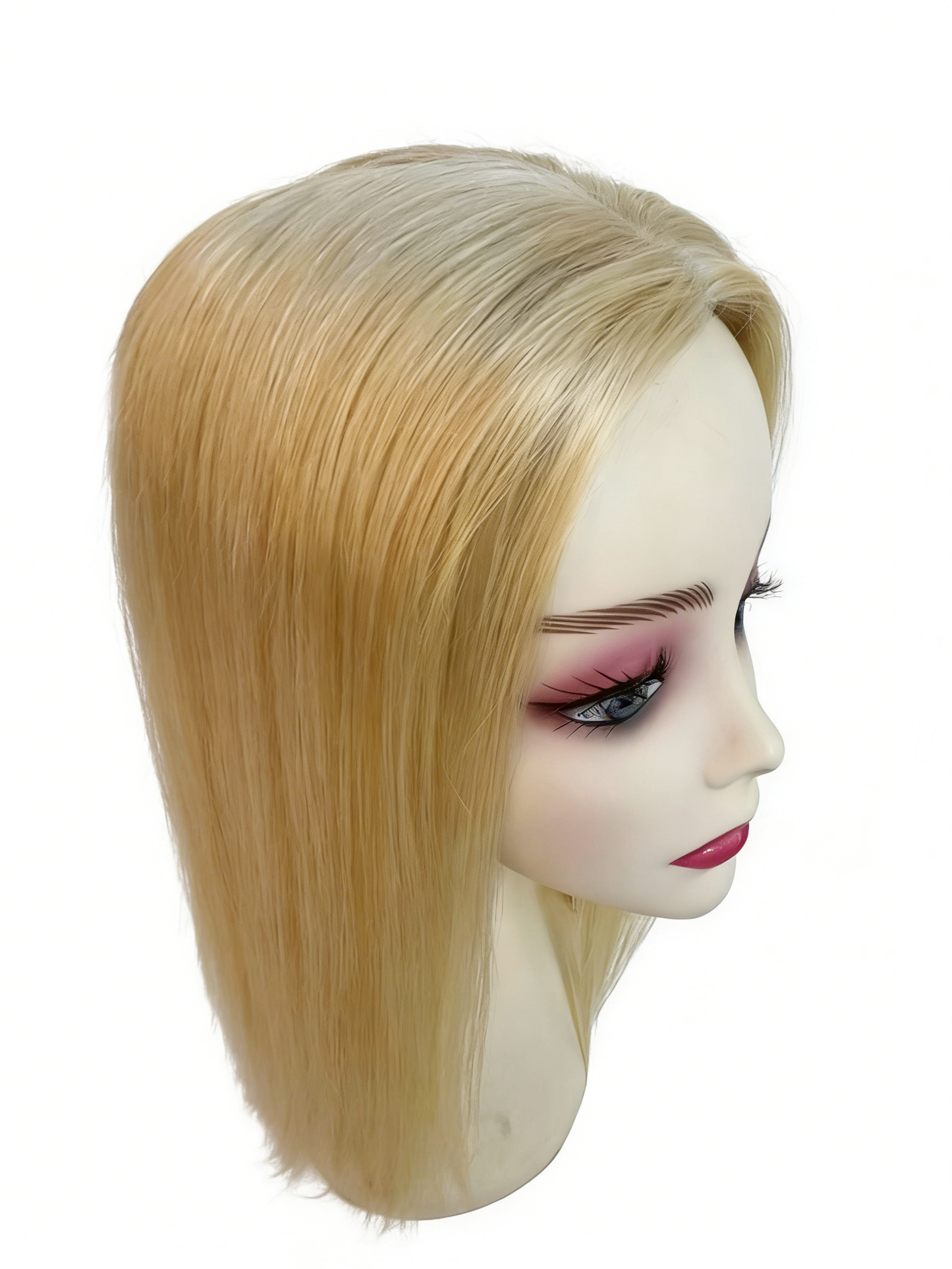 High density silk base 3"x5",4"x5", 5"x6",6"x7" hair toppers in blonde #613 color for thin hair