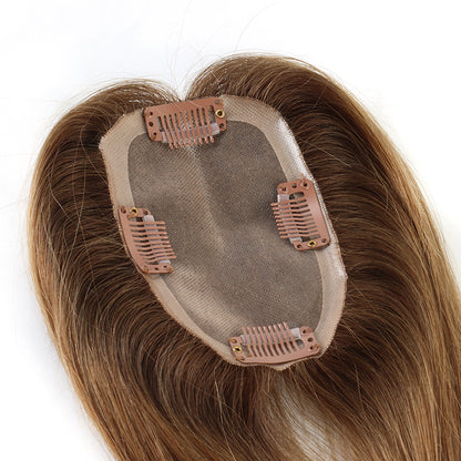 3x5 Swiss Lace Hair Topper for Women, Lightweight Clip on Top Hairpiece