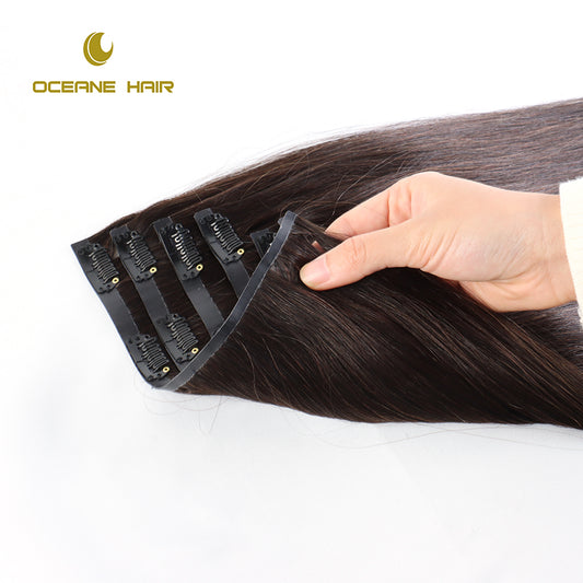 100% Remy Human Hair PU seamless Clip-in Hair Extensions