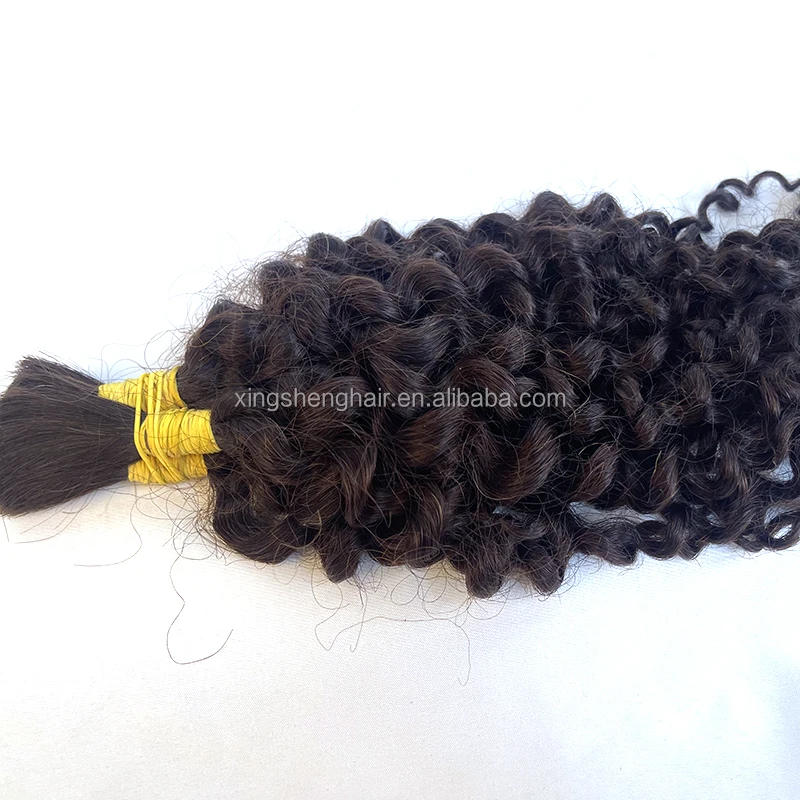Short Curly Hair Bulk Wholesale Price Natural Color Brazilian Human Hair