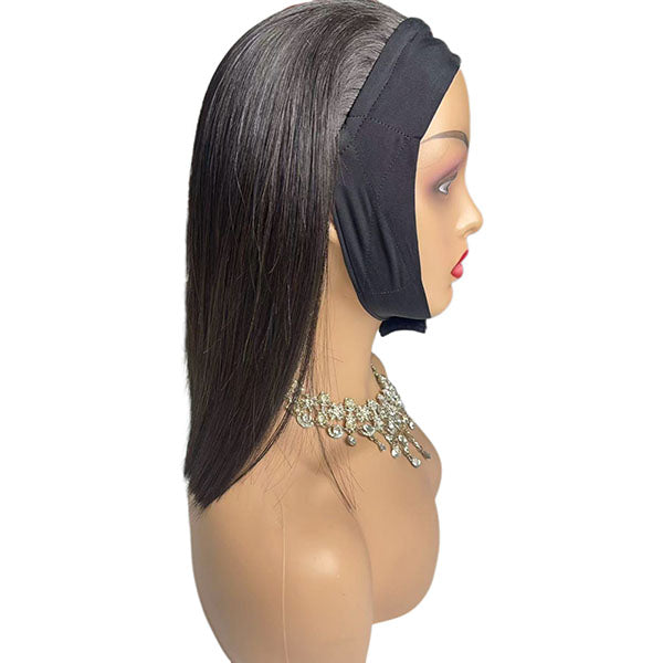 12　inch natural color headband wig - 100% human hair headpiece  headband Bob wig