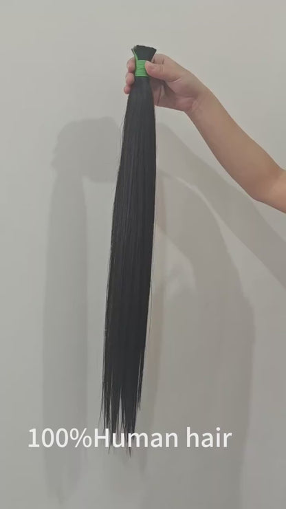 Natural Color Hair Bulk 100% Human Hair No Weft