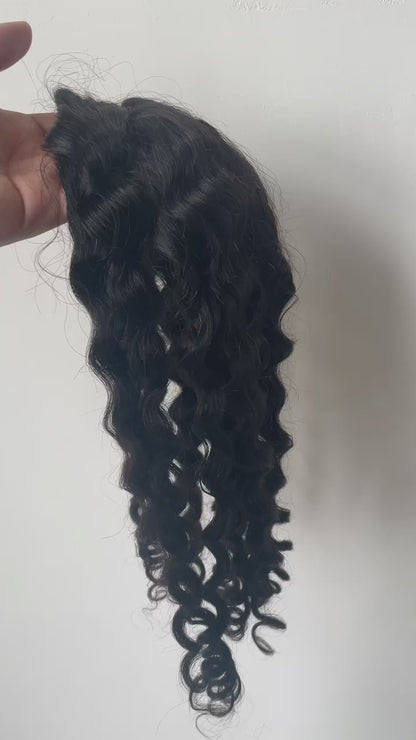 5"x5"Hair Toppers for Women Curly Hair Toppers Mono Base
